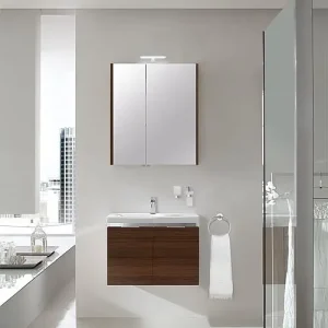 Abverkauf Badmöbel-Set EOLA Lärche braun Breite 700mm