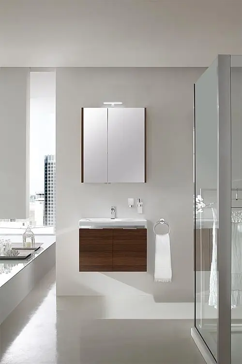 Abverkauf Badmöbel-Set EOLA Lärche braun Breite 700mm