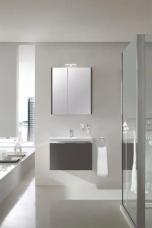 Top-Preis Badmöbel-Set EOLA anthrazit Hochglanz Breite 700mm