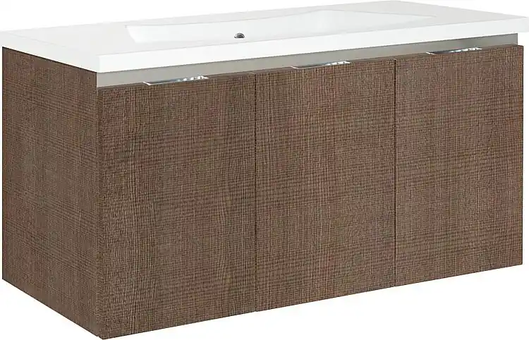 Preiswert WTU+Mineralguss-WT ENOVI Tranche braun 3 Türen 1060x535x510mm