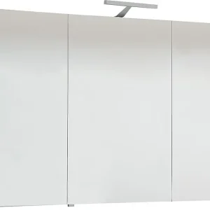 Spiegelschrank mit Beleuchtung anthrazit Hochglanz 3 Türen 1050x750x188mm Heißes Angebot