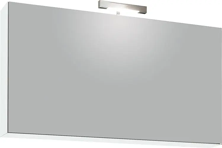 Spiegelschrank mit Beleuchtung Weiß Hochglanz 1 Klapptür 950x500x188mm Neue Ware