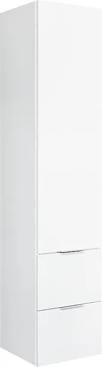 Garantierte Lieferung Hochschrank Serie MBF 1 Türe 2 Auszüge weiß Hgl. Anschlag li. 350x1625x370mm