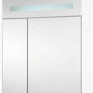 Spiegelschrank m. bel. Blende weiß Hochglanz 2 Türen 700x750x188mm Kracherpreis