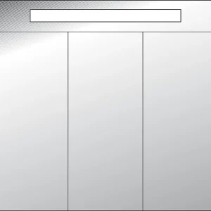 Direkt Vom Hersteller Spiegelschrank m. bel. Blende Tranche braun 3 Türen 850x750x188mm