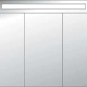 Spiegelschrank m. bel. Blende Tranche braun 3 Türen 1050x750x188mm Bestseller