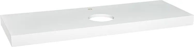 Konsole ELENG Schichtstoff weiß matt,1xWT-Ausschnitt,1xHahnloch 1400x80x510mm Sonderaktion