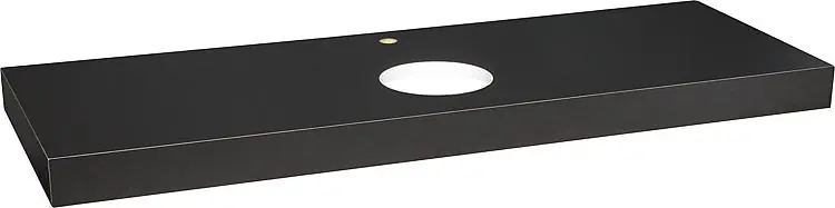 Mega-Angebot Konsole ELENG Schichtst. schwarz matt,1xWT-Ausschnitt,1xHahnloch 1400x80x510mm