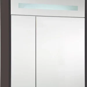 Highlight Spiegelschrank m. bel. Blende anthrazitmatt, 2 Türen 700x750x188mm