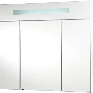 Angebot Spiegelschrank m. bel. Blende weiß matt, 3 Türen 950x750x188mm