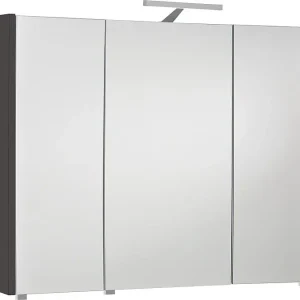Sonderangebot Spiegelschrank mit Beleuchtung antrazitmatt, 3 Türen 950x750x188mm