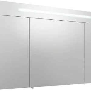 Echt Spiegelschrank m. bel. Blende Eiche hell 3 Türen 1200x740x160mm