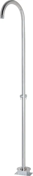 Duschsäule EKTA, Höhe 2285mm DN 15(1/2) AG, Bodenanschl. mit 2x Stoppventile, Edelstahl poliert Expressversand