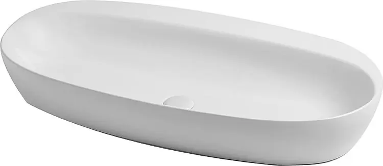 Bestpreis Aufsatz-Waschtisch Clas+ 900x440mm aus Keramik, weiß ohne Hahnloch