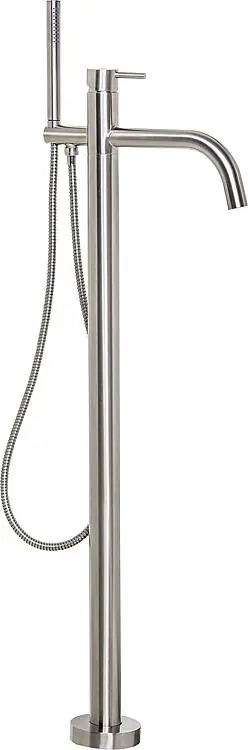 Wannenmischer bodenst. Set InoxRound, Stabhandbrause, inkl. Einbaukörper, Ausladung 246mm Beliebt