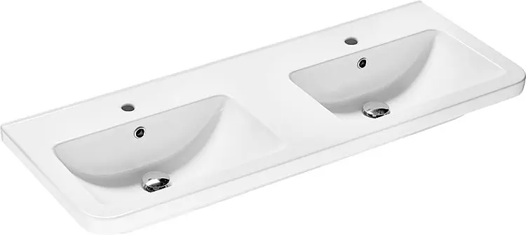 Schnäppchen Doppelwaschtisch VANESSA BxHxT 1200x190x450mm m. 2 Hahnlöcher