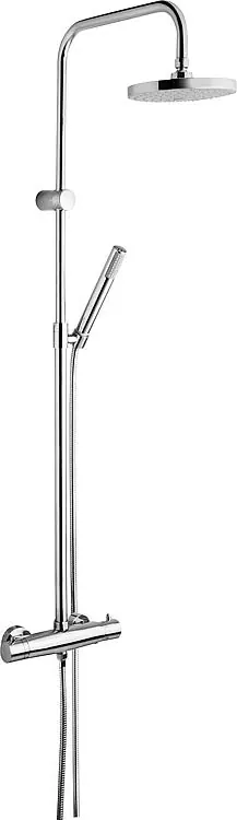 Brausesystem Astra mit AP Brausethermostat+Stabbrause und Kopfbrause, verchromt Preis Gesenkt
