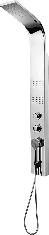 Meistverkauft Wand-Brausepaneel-Set Esila mit Thermostat,Edelstahl poliert