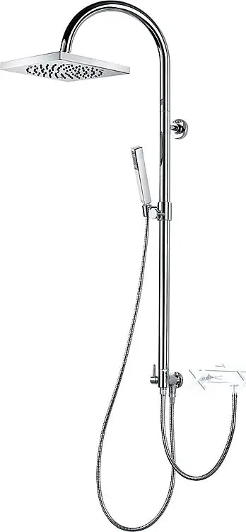 Top-Preis Brausesystem Cube style Stabhandbrause + 210x210 mm Kopfbrause