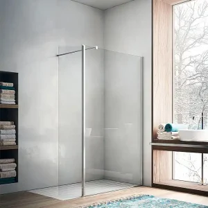 Walk-In Glasduschwand Eloa 875-890mm,H 1950mm,+300mm Klapp- teil,gesamt1190mm,Sigla 6mm Preiswert