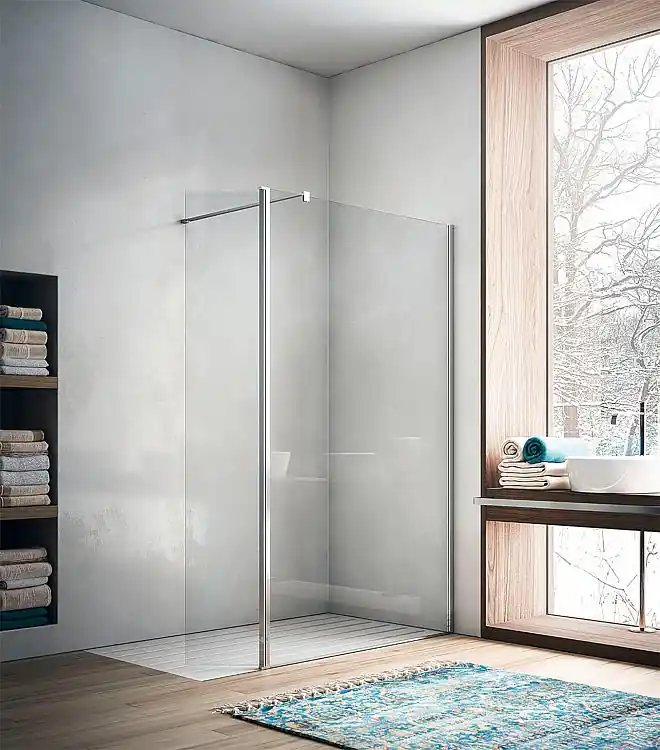 Wochenendangebot Walk-In Glasduschwand Eloa 975-990mm,H 1950mm,+300mm Klapp- teil,gesamt1290mm,Sigla 6mm