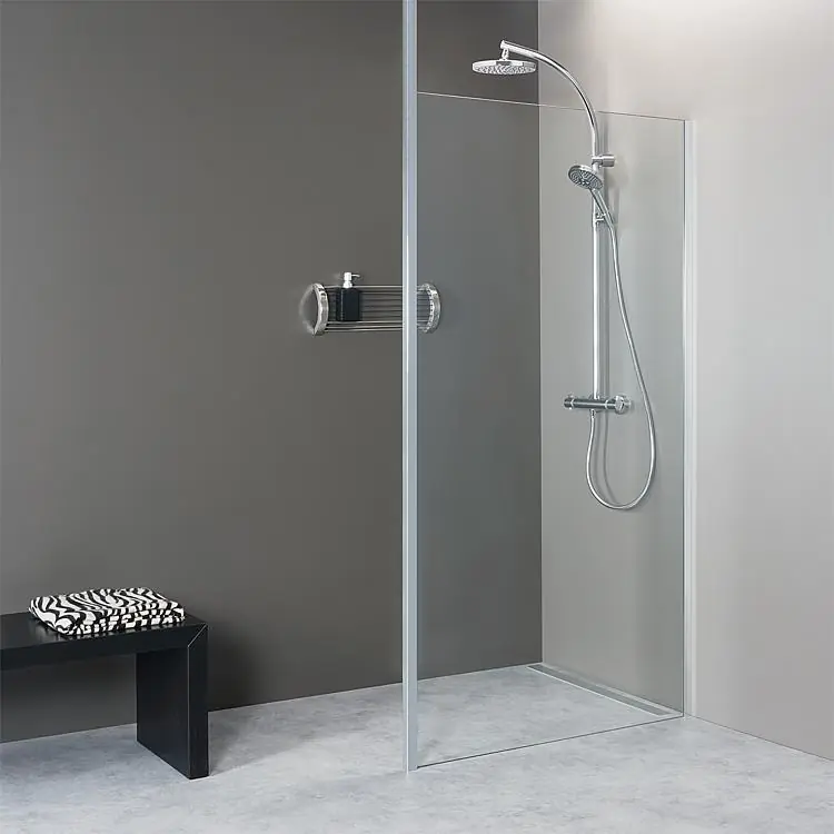 Walk-In Elora Modell 1, Dusch- abtr., Wandpr.+ 1 Stabilisations- pfosten, 1180x2000x8mm ESG Echt