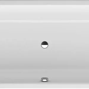 Knallerangebot Badewanne Elunos, Mittelablauf BxHxT 1800x800x450mm Stahl-Emaille 3,5mm, 264 Liter