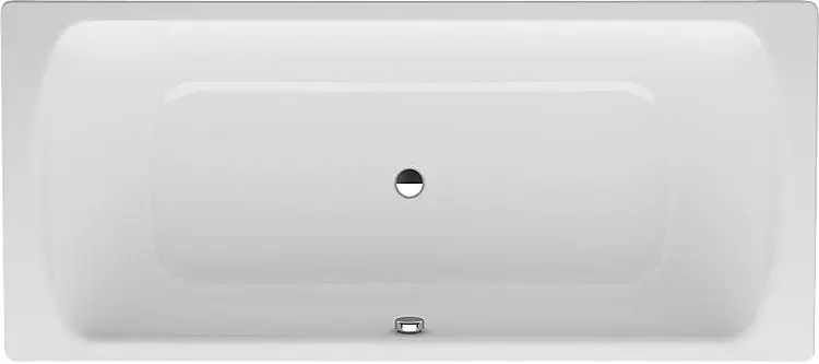 Knallerangebot Badewanne Elunos, Mittelablauf BxHxT 1800x800x450mm Stahl-Emaille 3,5mm, 264 Liter
