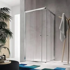 Wochenendangebot Eck-Duschkabine Elion Reversibel 865-890x965-990mm,H 1950mm, Glas 6mm,Aluprofile glänz.