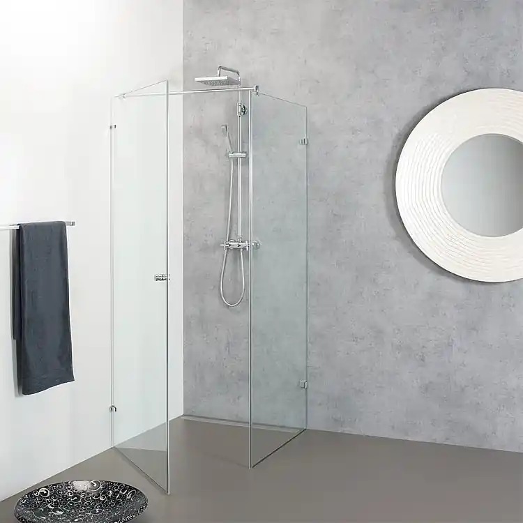 Angebot Eckduschkabine Eliana Modell 5 1 Dreht.+ 1 Fixt., Hebe-Senk Me. 970X970x2000mm, 6mm ESG, Ans. re.