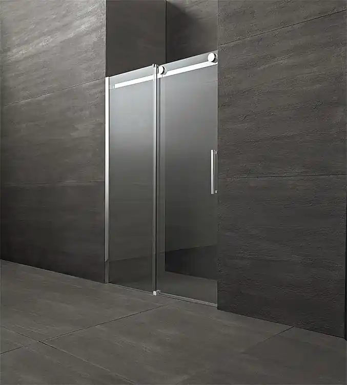 Markenprodukt Nischentür Fluida, 8 mm Stark 975-1000x2000 mm, Türe rechts 1 Schwebeschieb.