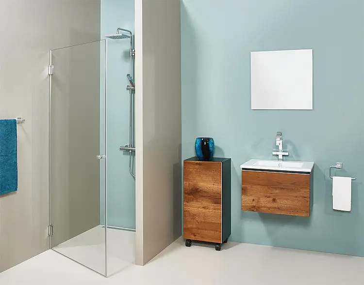 Neu Nischentür Farfalla, 8 mm Stark 780x2000 mm 1 Drehtüre