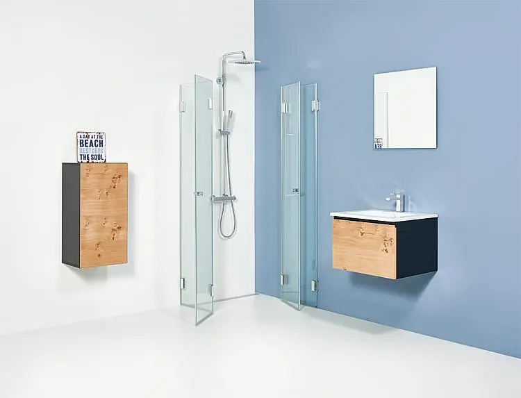 Eck-Duschkabine Farfalla, 8 mm 770x770x2000 mm mit ETC 2x 2teilige Türe Markenware