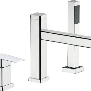 3-Lochwannenrandmischer Set Skyline, verchromt inkl Stabhand Ausladung 210 mm Rabatt