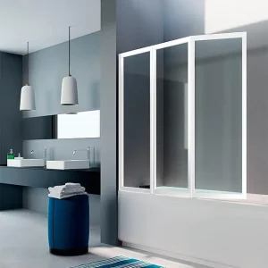 Badewannenaufsatz Starlight 3 mm St, 1330x1400 mm 3tlg. Faltwand Echt