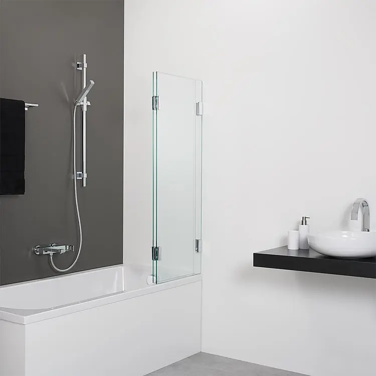 Markenprodukt Badewannenaufsatz Farfalla 1 Drehteil +1 Fixteil 1000x1400mm, 8mm ESG, revers.