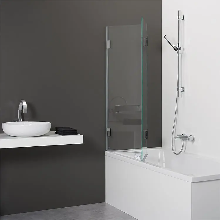 Mega-Angebot Badewannenaufsatz Farfalla Faltwand 2-tlg. 800x1400mm, 8mm ESG, reversibel