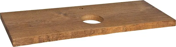 Konsole Eleng Eiche massiv Wald- kante,mit Aussparung WT+Hahnloch BxHxT 1400x50x510mm Wochenendangebot