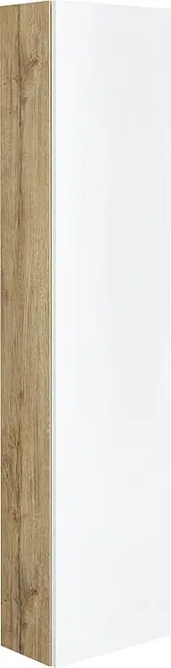 Garantierte Lieferung Hochschrank Serie MAF 1 Türe weiß matt/Asteiche reversibel 350x1500x208mm