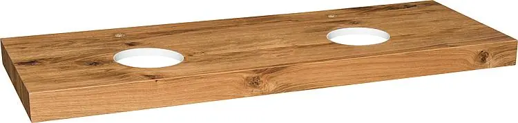 Schnäppchen Konsole ELENG Eiche astig lack. 2x WT-Ausschnitt, 2x Hahnloch 1800x80x510mm