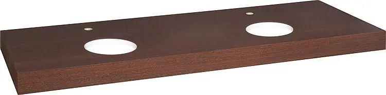 Konsole ELENG Wenge natur lack. 2x WT-Ausschnitt, 2x Hahnloch 1800x80x510mm Nur Für Kurze Zeit