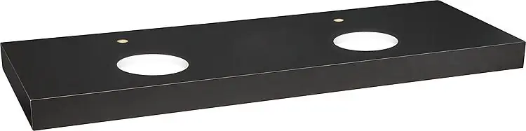 Konsole ELENG Schichtstoff schwarz matt, 2xWT-Ausschnitt, 2xHahnloch 1800x80x510mm Jetzt Kaufen