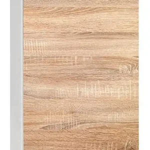 Bestseller Hochschrank ELA mit Softclose Korpus weiß smt - Front Eiche sägerau 400x800x350mm