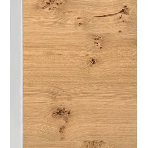 Echt Hochschrank ELA mit Softclose Korpus weiß smt - Front Eiche Furnier hell 400x800x350mm