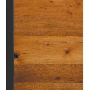 Hochschrank ELA mit Softclose Korpus schwarz smt - Front Eiche Furnier dunkel 400x800x350mm Saisonangebot