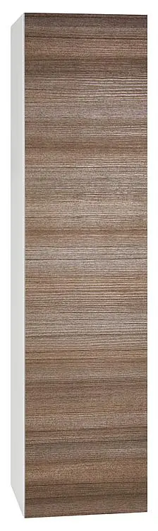 Hochschrank ELA mit Softclose Korpus weiß smt - Front Teak Anschlag rechts 400x1600x350mm Top-Angebot