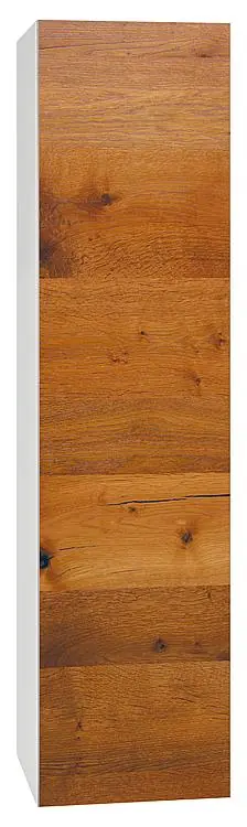 Hochschrank ELA mit Softclose Korpus weiß smt - Front Eiche Furnier dunkel 400x1600x350mm Jetzt Bestellen