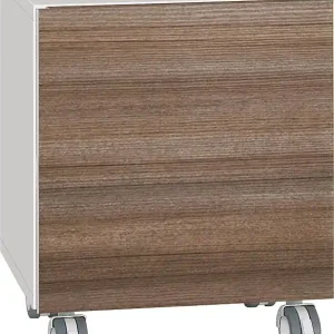 Aktuell Rollcontainer ELA Korpus weiß smt - Front Teak 400x400x350mm