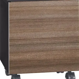 Nur Heute Rollcontainer ELA Korpus schwarz smt - Front Teak 400x400x350mm