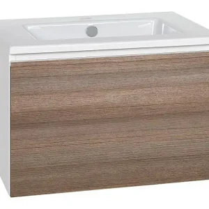 WTU + Keramik-WT Serie ELA Korpus weiß smt - Front Teak 610x420x510mm Nur Heute